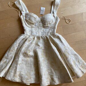 Windsor BNWT womens "cassie corset" floral jacquard party dress sz XSmall
